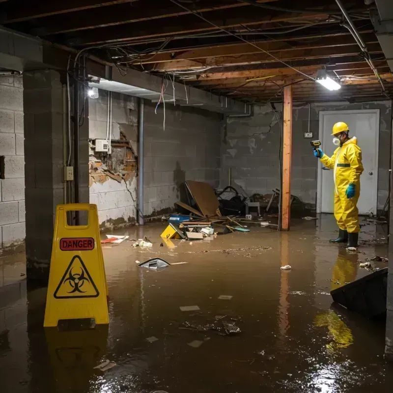 Flooded Basement Electrical Hazard in Barbour County, WV Property